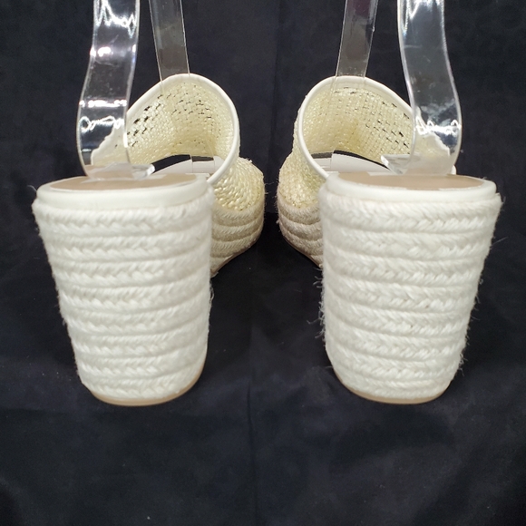 Dolce Vita Womens Saydie Cream Raffia Slip On Wedge Platform Sandals  Size 9.5 - Picture 7 of 15